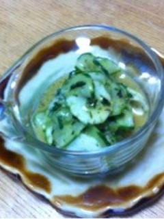 粉わかめとキュウリのからし酢味噌和え-レシピのメイン写真