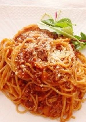 濃厚！ミートソースパスタ-レシピのメイン写真