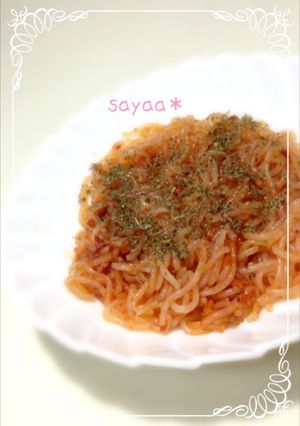 バジル香る♡白滝のトマトソースパスタ-レシピのメイン写真