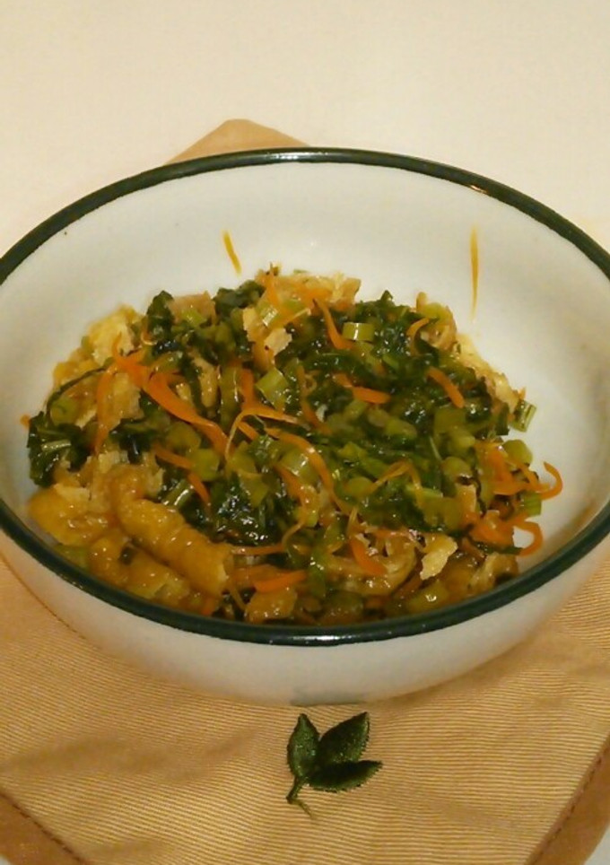 大根葉と油揚げの炒め物-レシピのメイン写真
