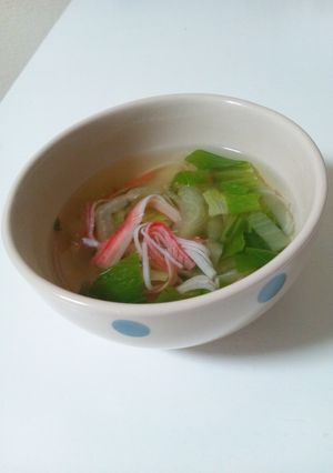 ◆青梗菜xかにかま◆あっさりスープ-レシピのメイン写真