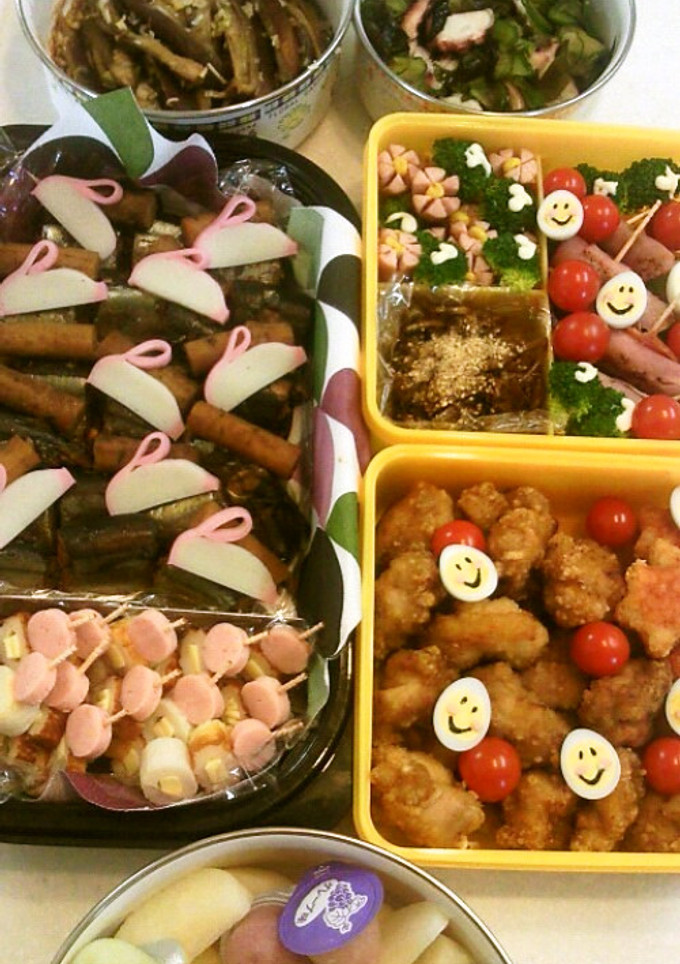 運動会のお弁当★鶏の唐揚げ&さんま煮物-レシピのメイン写真