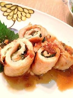 ささ身の梅チーズ巻き☆うまうまソースがけ-レシピのメイン写真