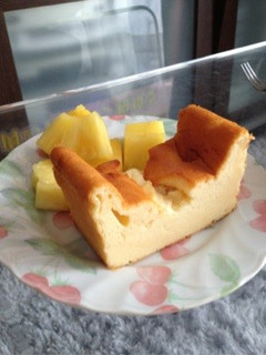 ヨーグルトでスフレチーズケーキ風♡-レシピのメイン写真