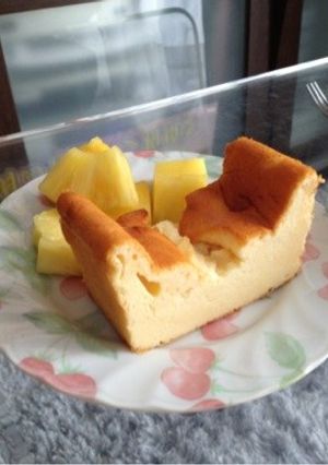 ヨーグルトでスフレチーズケーキ風♡-レシピのメイン写真