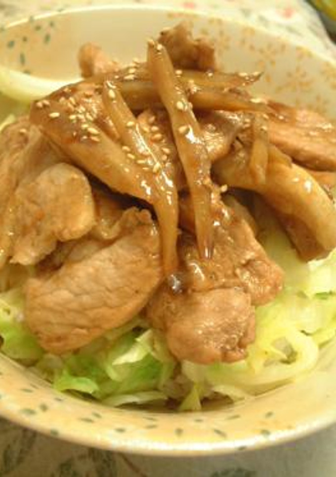 あっと言う間♪豚しょうが焼き丼-レシピのメイン写真
