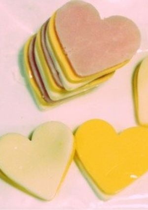 ハートのチーズハム重ね☆簡単-レシピのメイン写真
