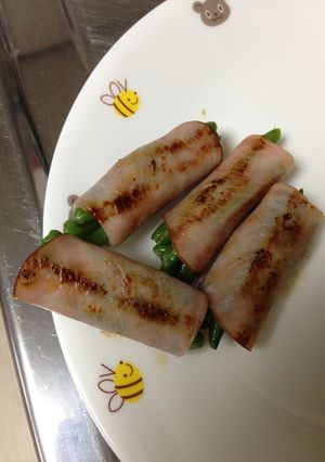 いんげんハム巻き焼き-レシピのメイン写真