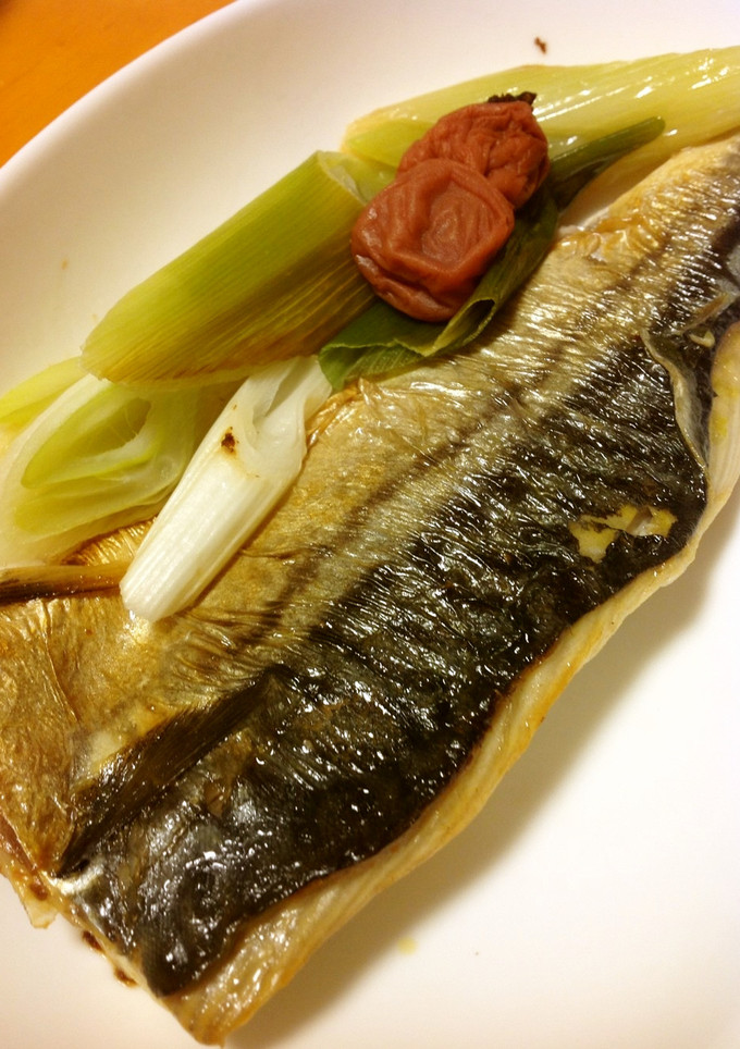 鯖の梅煮焼き ネギ添え-レシピのメイン写真