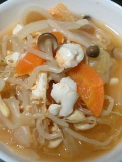 簡単!豆もやしのキムチ風味スープ-レシピのメイン写真