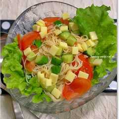 A picture of 夏にお勧め！あっさりサラダ素麺.