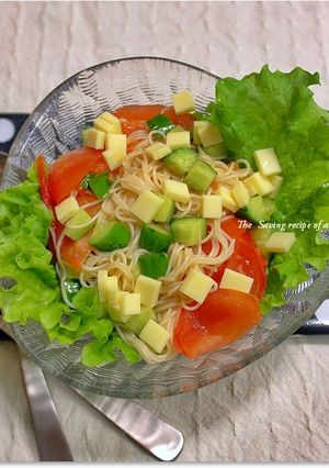 夏にお勧め！あっさりサラダ素麺-レシピのメイン写真