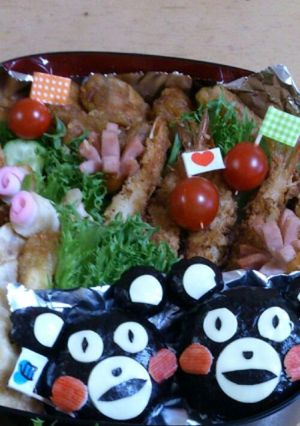 2013運動会弁当、くまもんおにぎり！-レシピのメイン写真