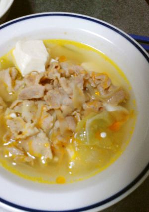 簡単美味しい☆豚肉と豆腐の野菜スープ♪-レシピのメイン写真