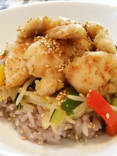 野菜たっぷり鶏肉丼♪-レシピのメイン写真