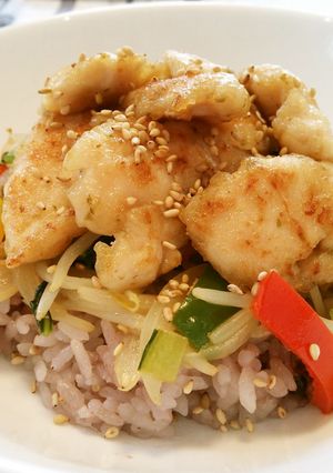野菜たっぷり鶏肉丼♪-レシピのメイン写真
