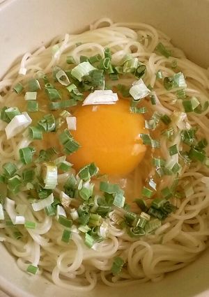 簡単☆釜玉そうめん-レシピのメイン写真