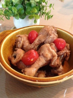 簡単♡鶏肉の苺ジャム煮、トマトマリネ添え-レシピのメイン写真