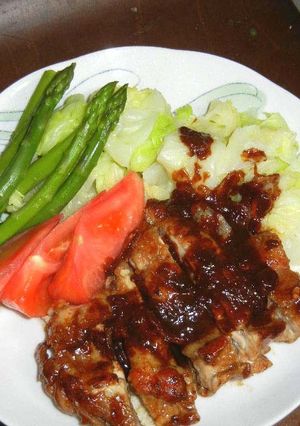鶏モモ肉の赤味噌焼き・赤ワイン風味-レシピのメイン写真