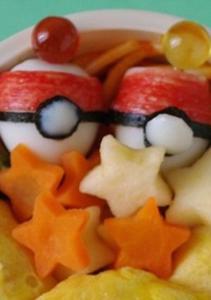 うずら卵の簡単モンスターボール（ポケモン-レシピのメイン写真