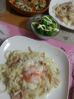 (★)カルボナーラうどん-レシピのメイン写真