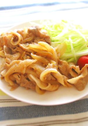 お弁当にも♪豚肉と玉葱のぽん酢生姜焼き-レシピのメイン写真