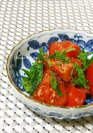 あと一品♠トマトと大葉のポン酢和え-レシピのメイン写真