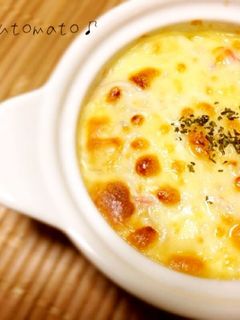 お豆腐が入ったとろとろカニかまグラタン♪-レシピのメイン写真