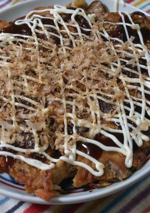 残った焼きそばで卵お好み焼き風?お焼き-レシピのメイン写真