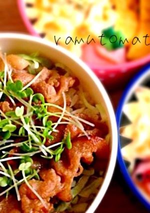お酢でさっぱり♡豚の照り焼き丼·͜ ·❀-レシピのメイン写真