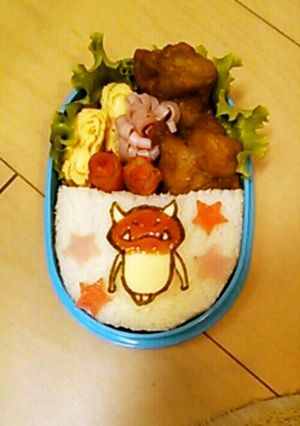 簡単すぎるオニなめこキャラ弁♪-レシピのメイン写真