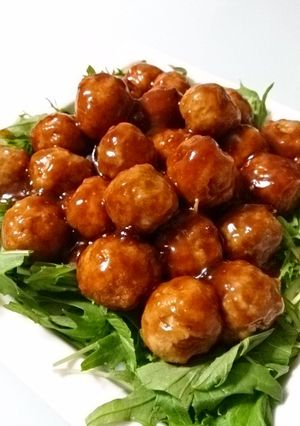 カリふわヘルシー☆肉団子の甘酢あんかけ-レシピのメイン写真