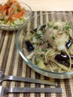 ポン酢で!茄子とツナのおろしパスタ-レシピのメイン写真