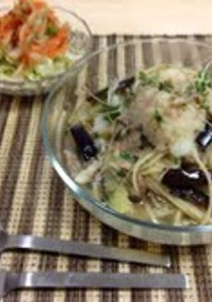 ポン酢で！茄子とツナのおろしパスタ-レシピのメイン写真