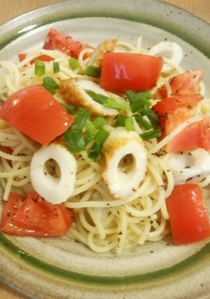 トマトとちくわの冷製パスタ☆簡単すぎる！-レシピのメイン写真