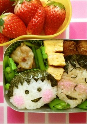 お弁当（ちびまるこちゃんとヒロシ）-レシピのメイン写真