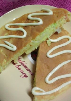 朝食＆おやつにサラダホットケーキ-レシピのメイン写真