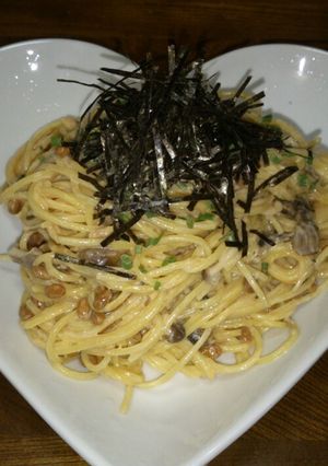 うまっ！納豆マヨパスタ-レシピのメイン写真