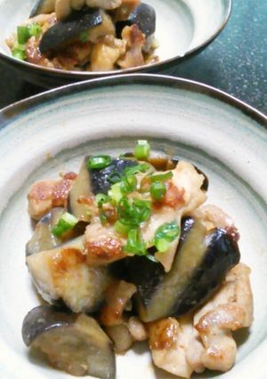 なすと鶏肉のガリバタポン炒め-レシピのメイン写真