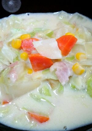 野菜を食べるクリームスープ-レシピのメイン写真