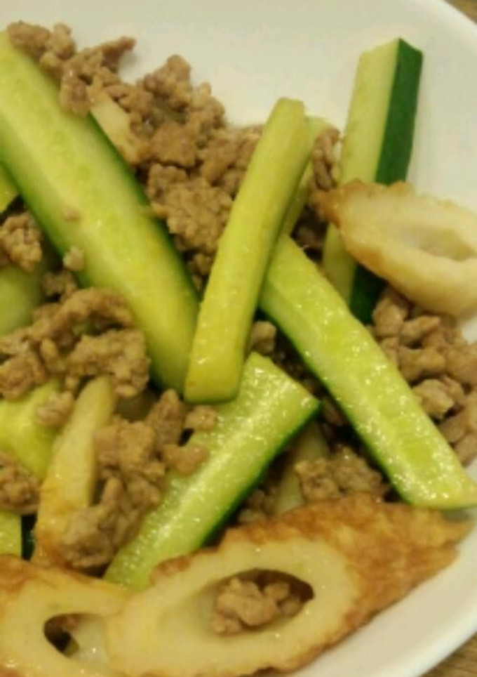 豚挽き肉ときゅうりの炒め物-レシピのメイン写真