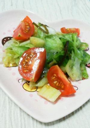 レタスの塩昆布サラダ-レシピのメイン写真