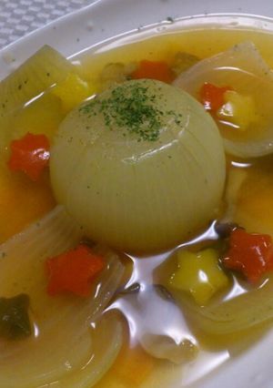 ☆新玉ねぎの丸ごとスープ☆-レシピのメイン写真