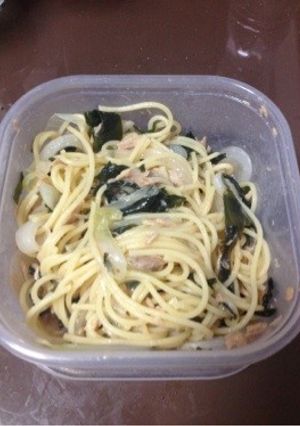 簡単！節約♡和風わかツナパスタ！-レシピのメイン写真