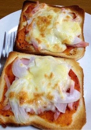 ＊朝食＊に‼ ハムのピザトースト＊-レシピのメイン写真