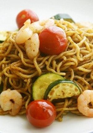 自宅で簡単＆お店の味　カレー焼きそば-レシピのメイン写真