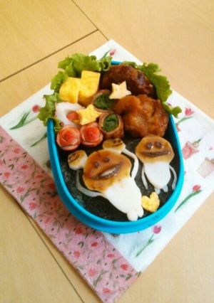 もっと手軽に!なめこ達のキャラ弁♪-レシピのメイン写真