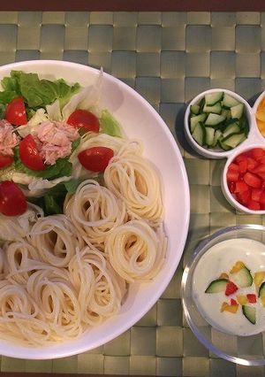 野菜たっぷり！つけパスタ-レシピのメイン写真