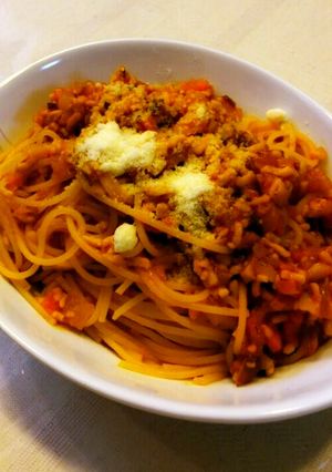 ミートソーススパゲティ-レシピのメイン写真
