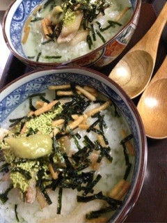 焼き肉で余った豚トロとわさびでお茶漬け-レシピのメイン写真